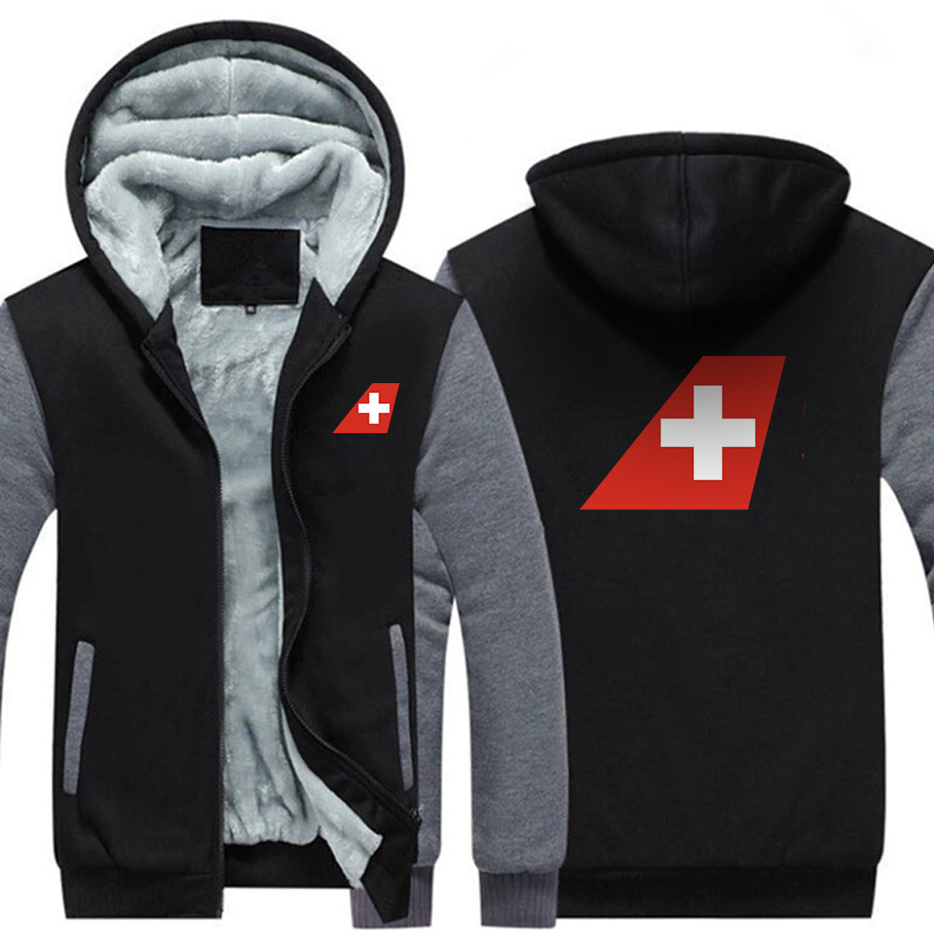 SWISS AIRLINES JACKETS FLEECE SWEATSHIRT 1