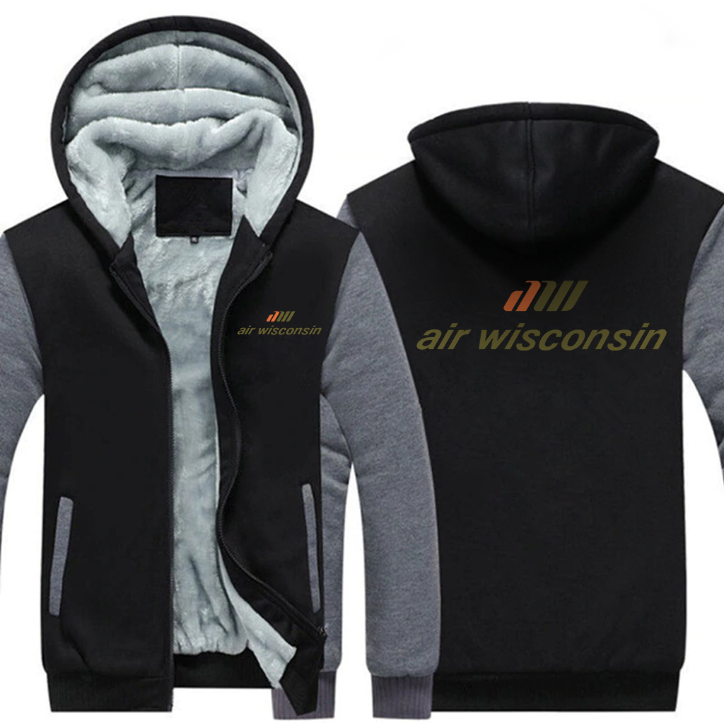 WISCONSIN AIRLINES JACKETS FLEECE SWEATSHIRT