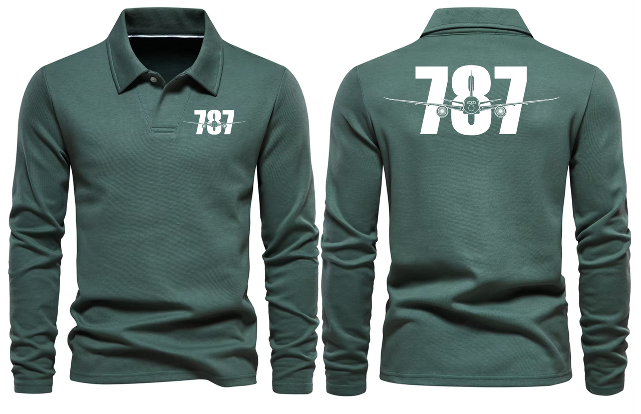 BOEING 787  LONG SLEEVE  POLO