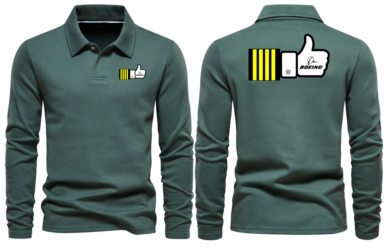 BOEING LIKE LONG SLEEVE  POLO