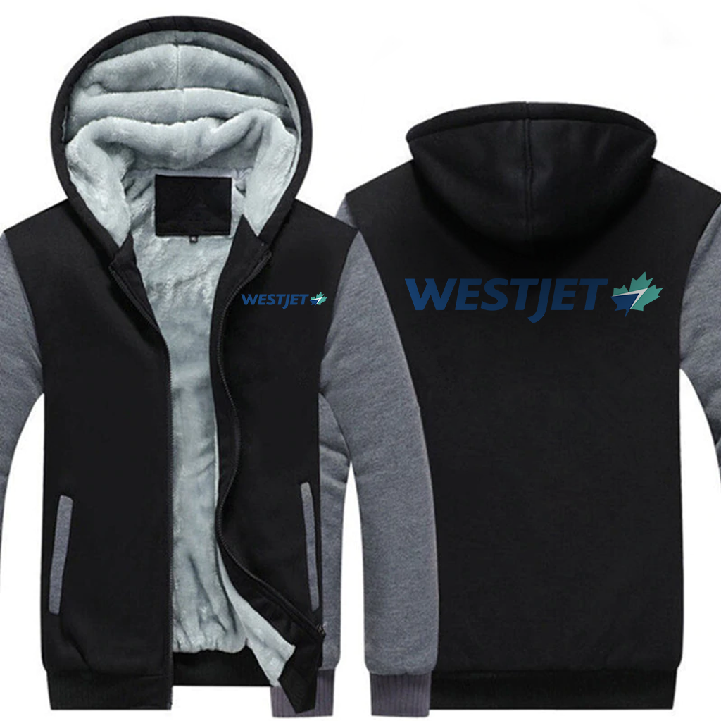 WESTJET AIRLINES  JACKETS FLEECE SWEATSHIRT