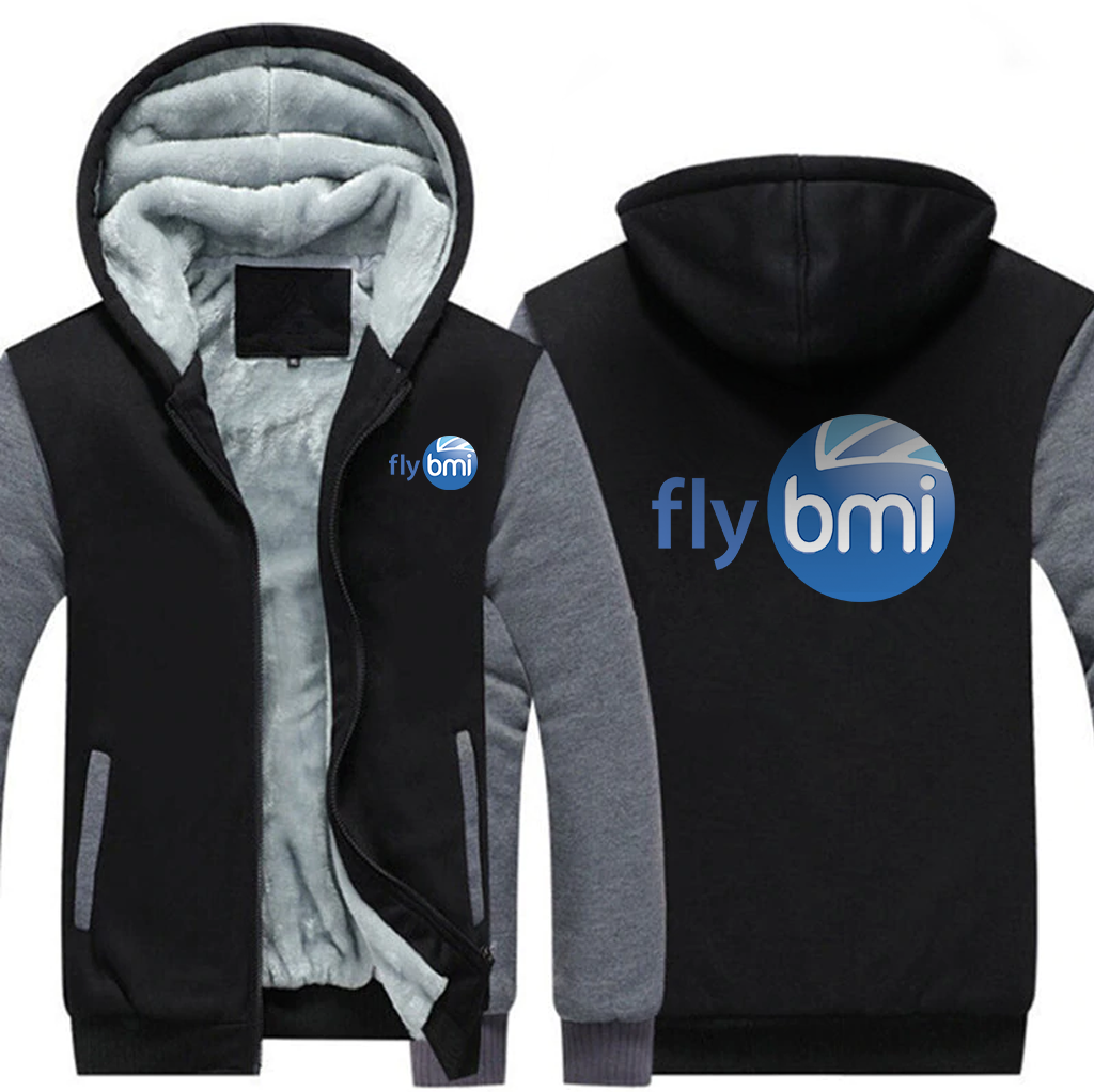 FLY BMI AIRLINES  JACKETS FLEECE SWEATSHIRT