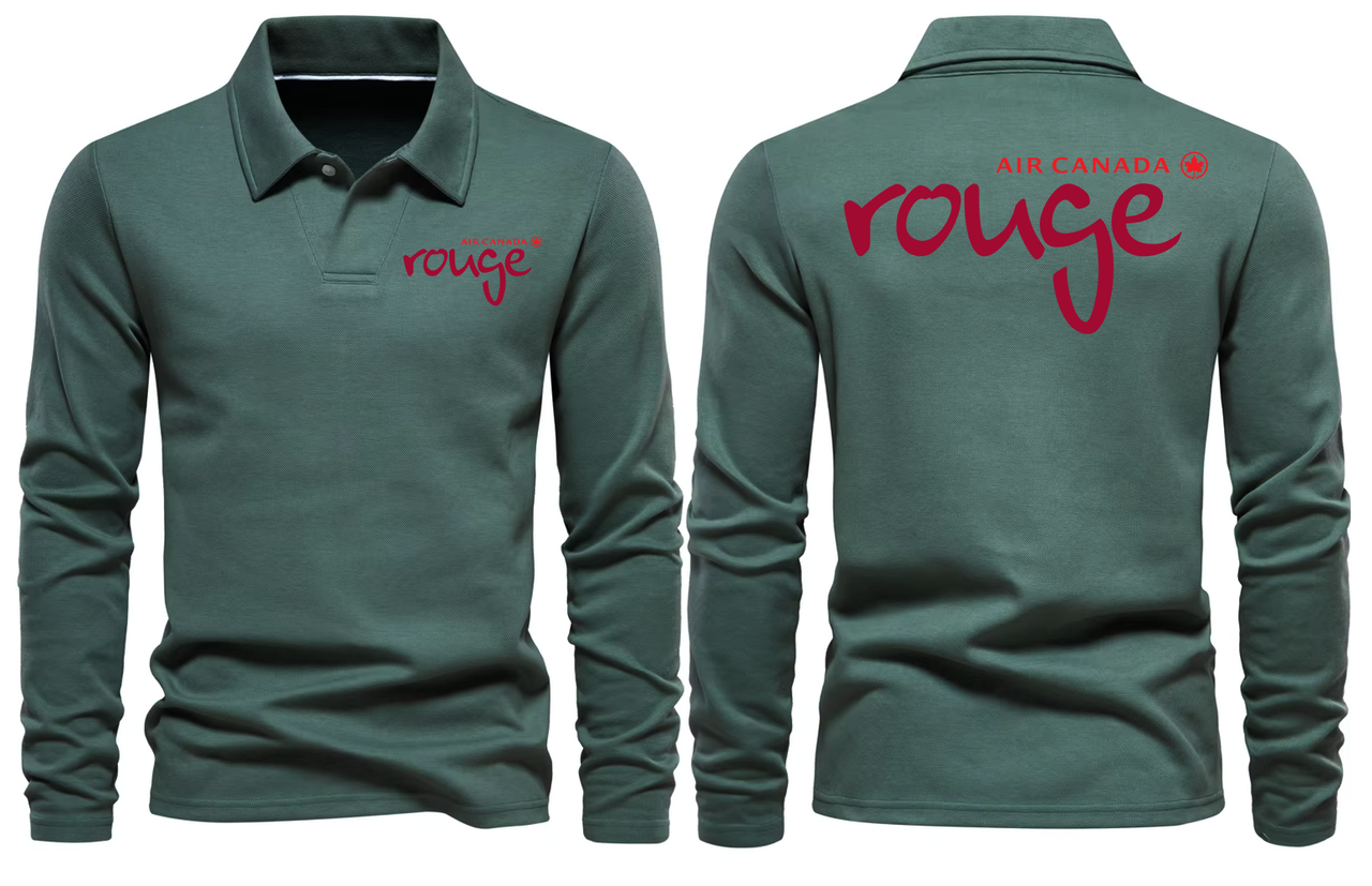 CANADA ROUGE AIRLINES LONG SLEEVE  POLO
