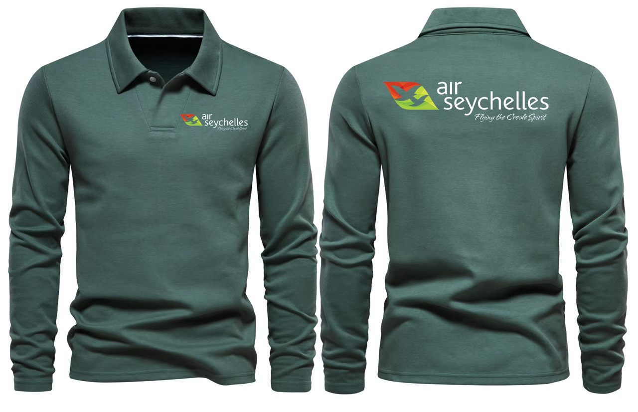 SEYCHELLES AIRLINES LONG SLEEVE  POLO