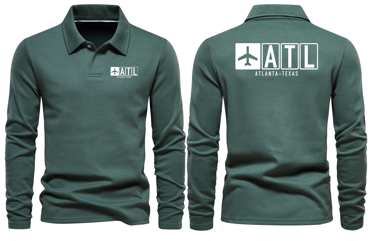 ATL AIRPORT LONG SLEEVE POLO