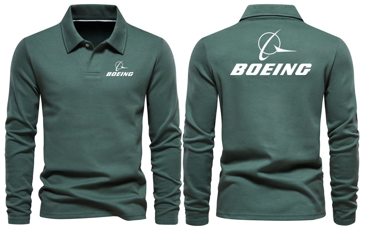 BOEING LOGO LONG SLEEVE  POLO