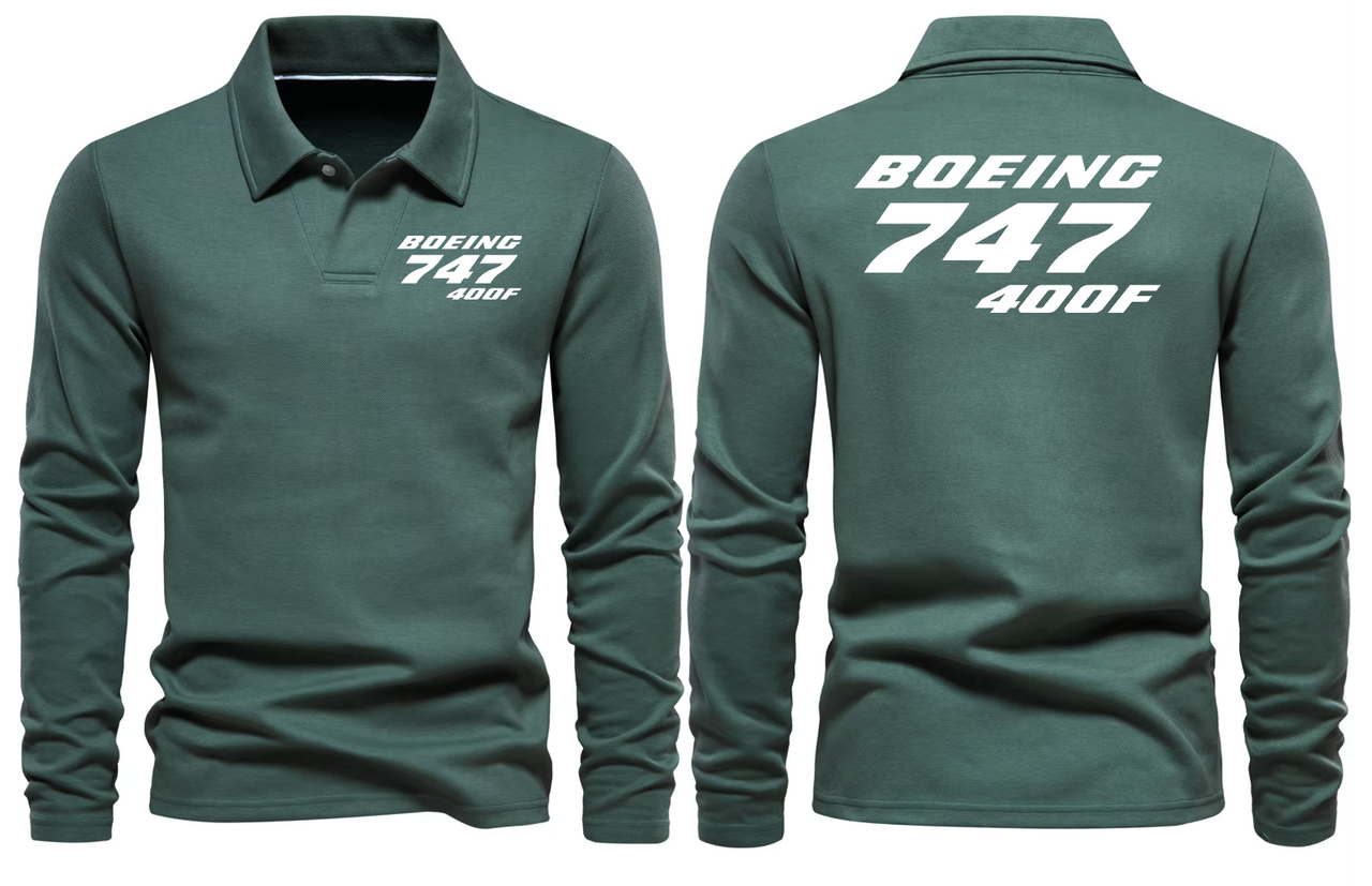 BOEING 747 - 400F LONG SLEEVE  POLO
