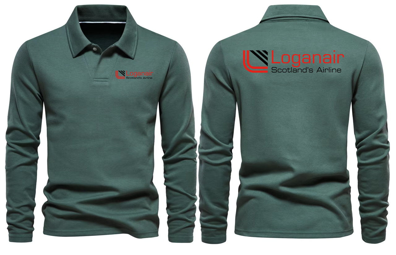 SCOTLAND AIRLINES LONG SLEEVE  POLO