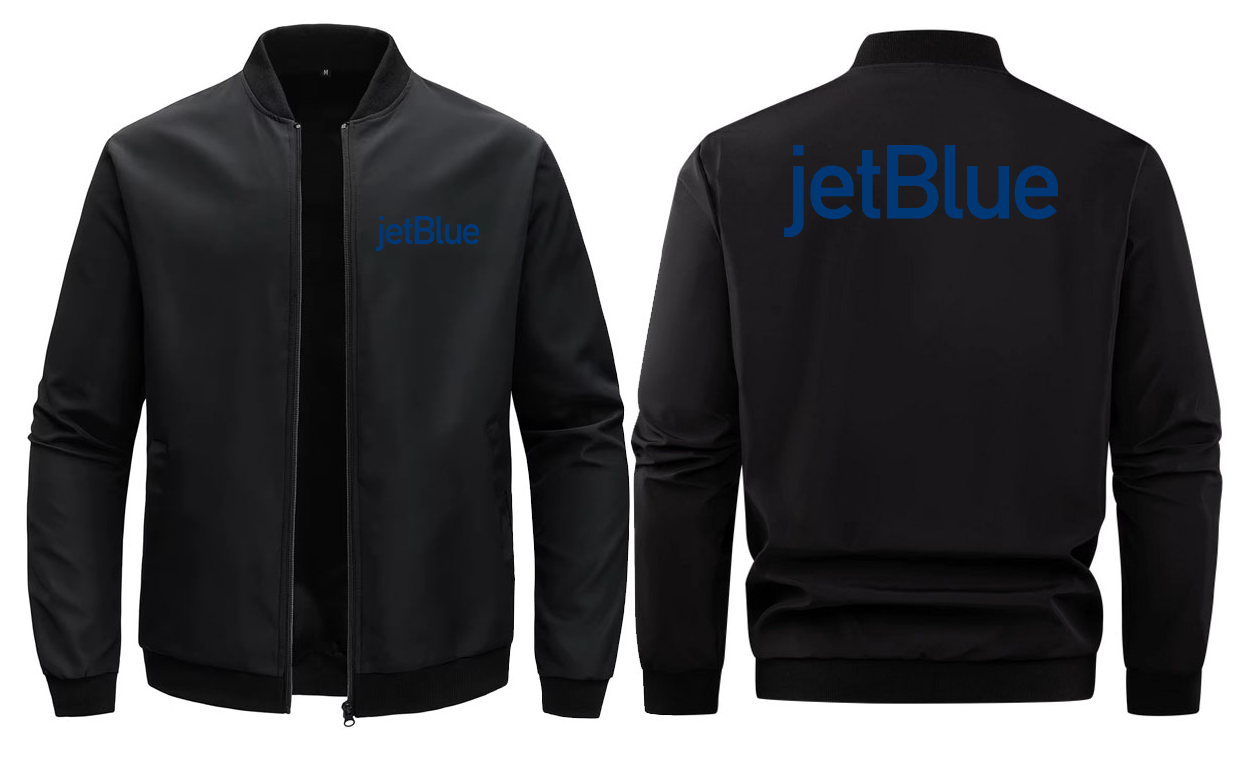 JET BLUE LOOSE SOLID COLOR JACKET