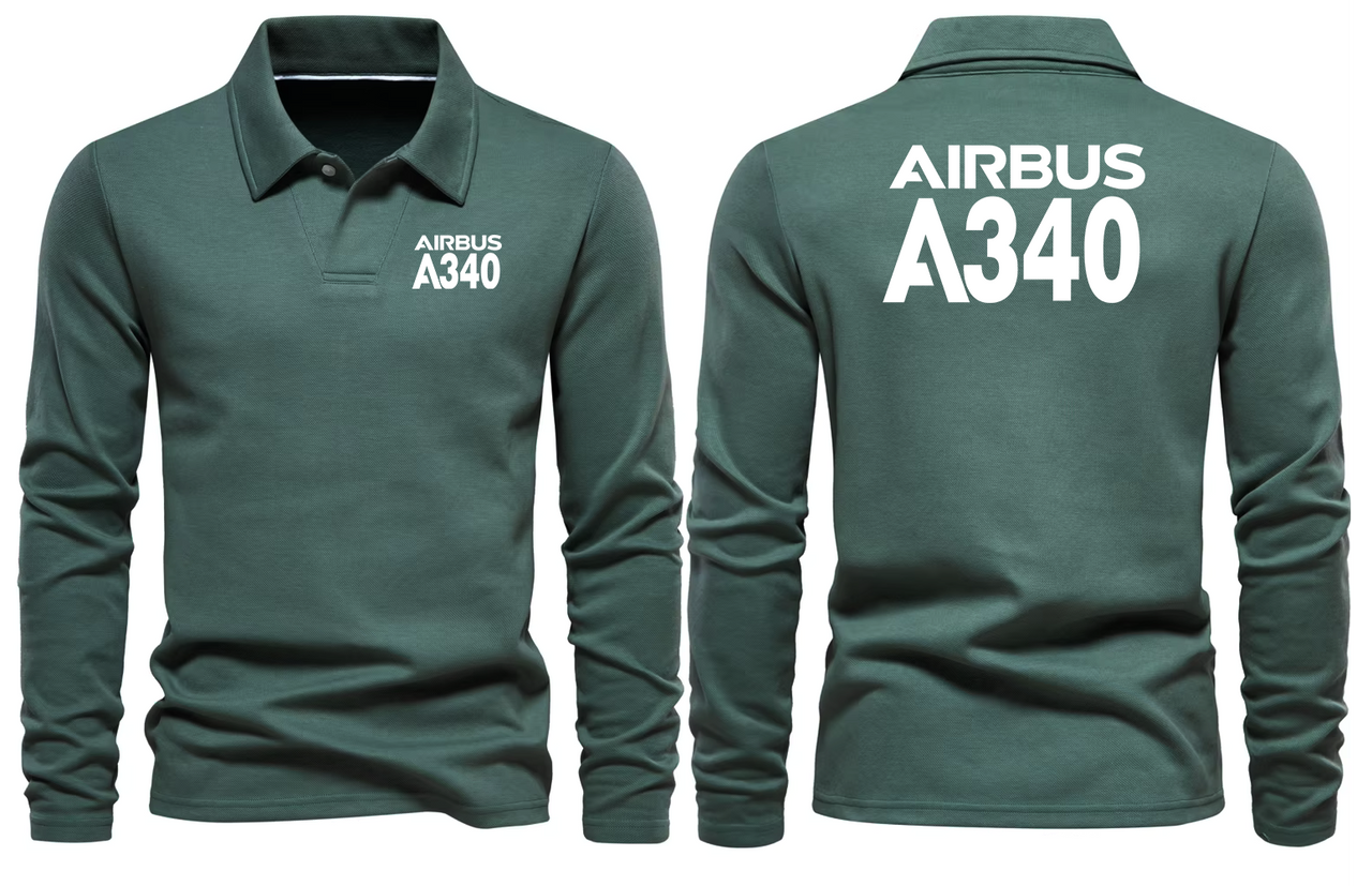 AIRBUS A340 LONG SLEEVE  POLO
