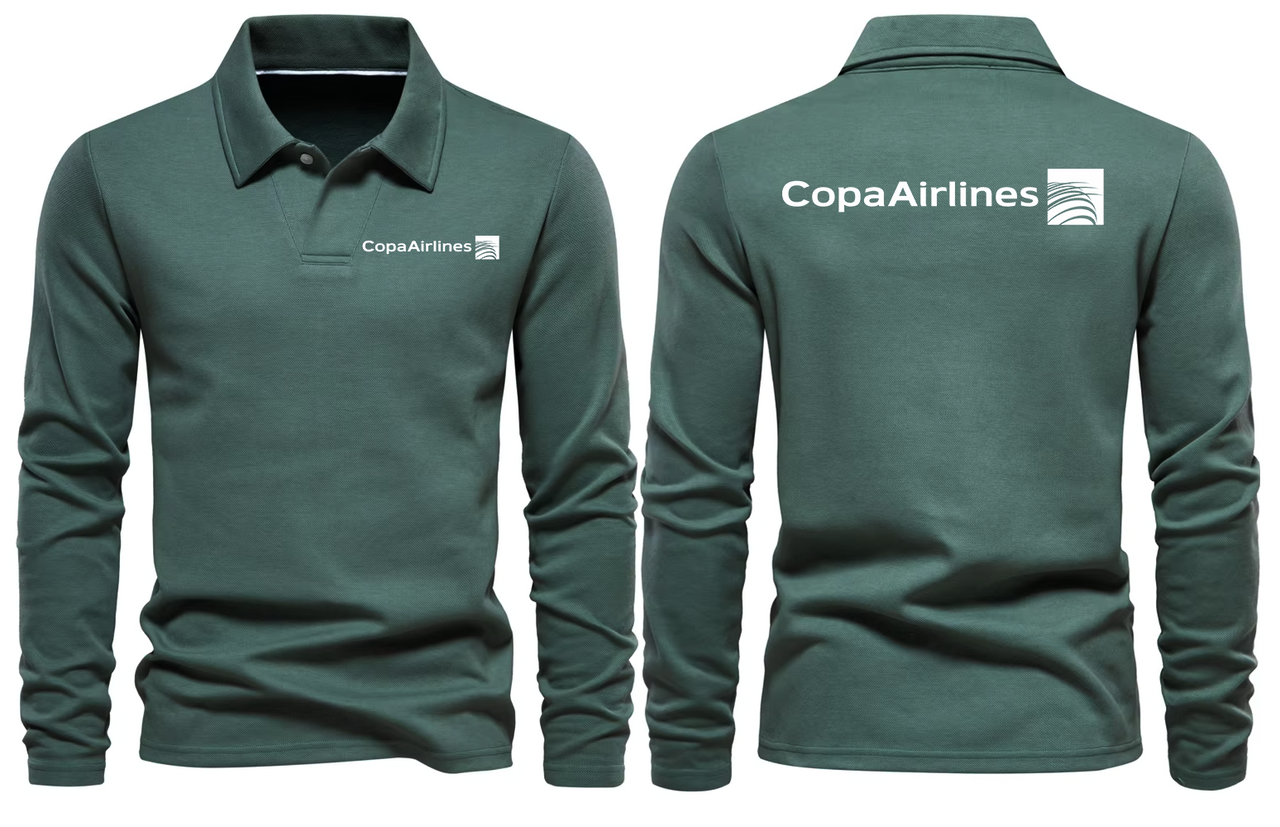 COPA AIRLINES LONG SLEEVE  POLO