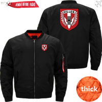 Thumbnail for HILLER HELICOPTER LOGO AVIATOR JACKET