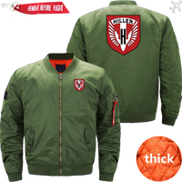Thumbnail for HILLER HELICOPTER LOGO AVIATOR JACKET