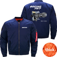 Thumbnail for Boeing 757 Ma-1 Bomber Jacket Flight Jacket Aviator Jacket THE AV8R