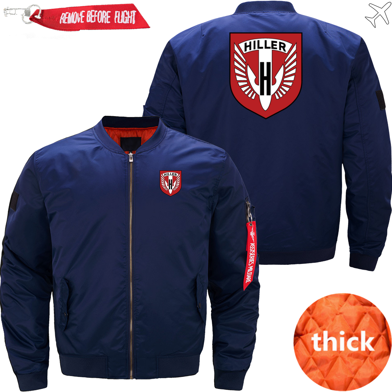 HILLER HELICOPTER LOGO AVIATOR JACKET