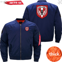 Thumbnail for HILLER HELICOPTER LOGO AVIATOR JACKET