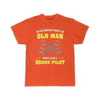 Thumbnail for Never Underestimate An Old Man - Drone Pilot T-SHIRT THE AV8R