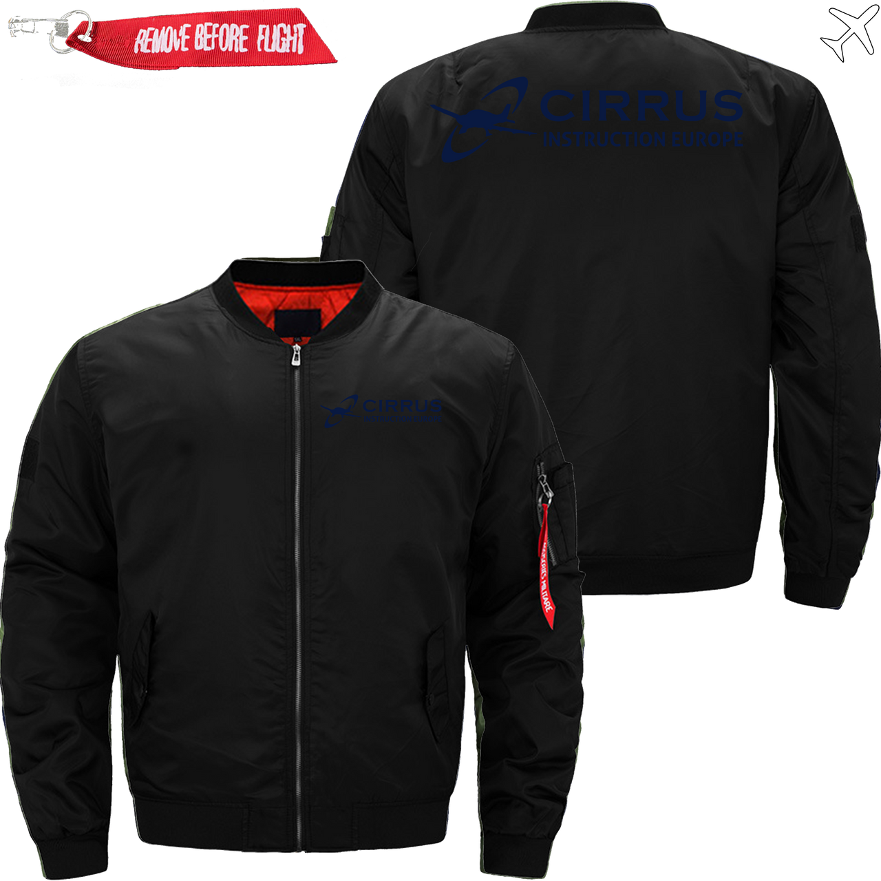 CIRRUS HELICOPTER LOGO BOMBER FLIGHT AVIATOR JACKET