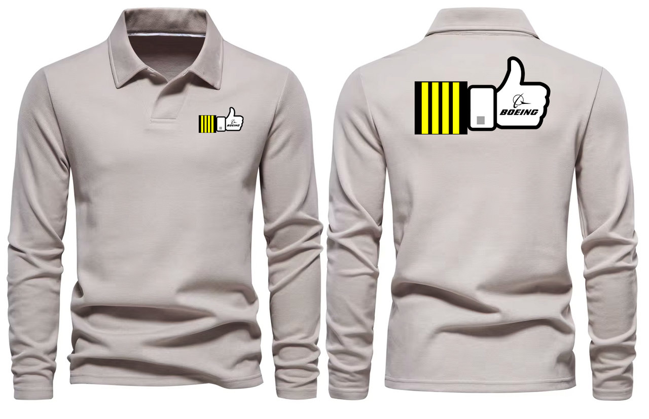 BOEING LIKE LONG SLEEVE  POLO