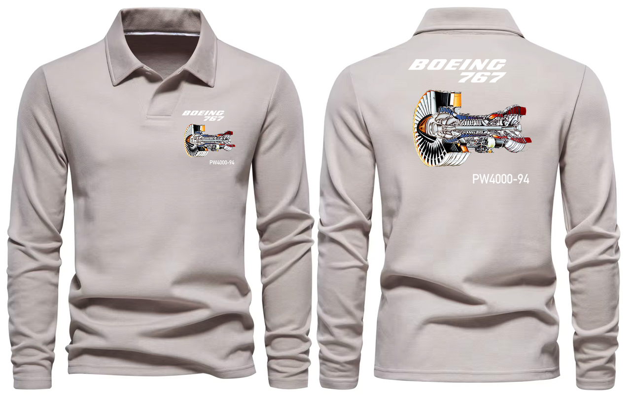 BOEING 767 PW4000-94 LONG SLEEVE  POLO