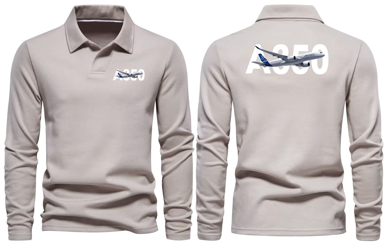 AIRBUS A350 LONG SLEEVE  POLO