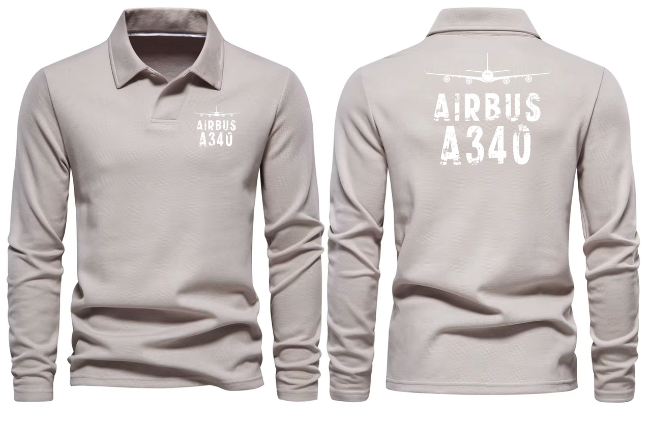 AIRBUS A340 LONG SLEEVE  POLO