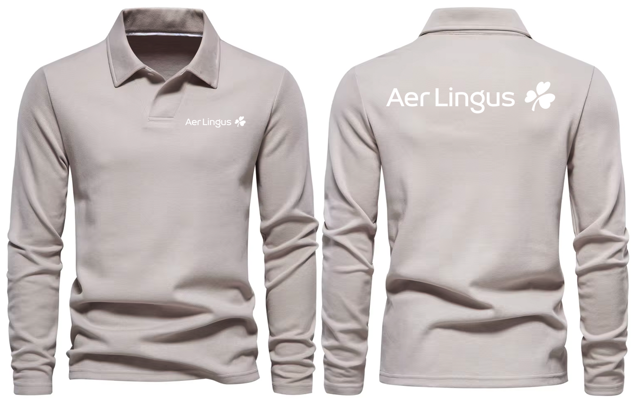 AER LINGUS AIRLINES LONG SLEEVE  POLO 01