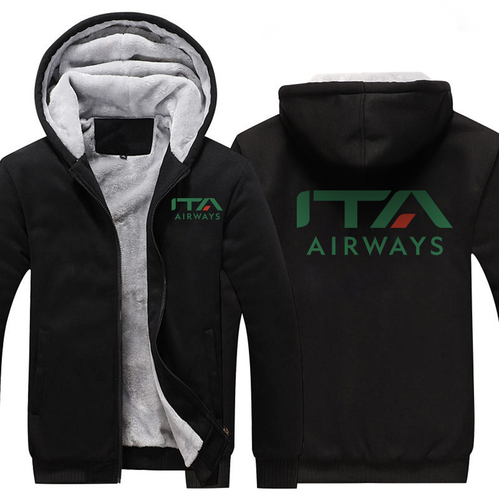 ITA AIRLINES JACKETS FLEECE SWEATSHIRT