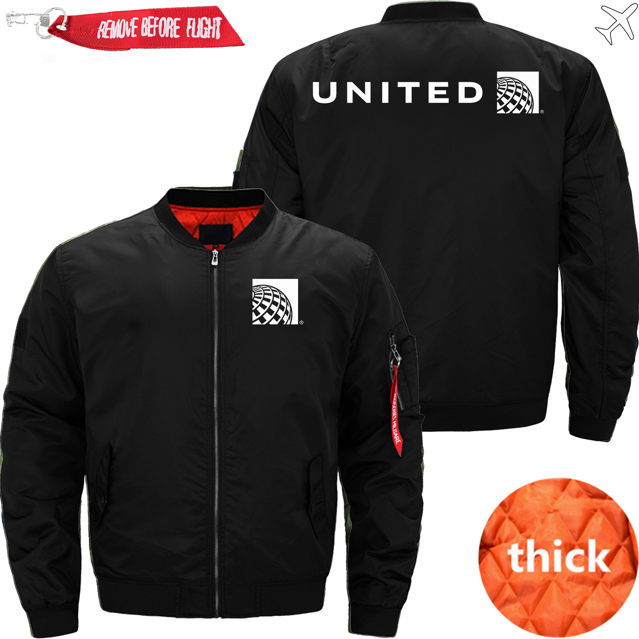 UNITED AIRLINE JACKET MA1 BOMBER