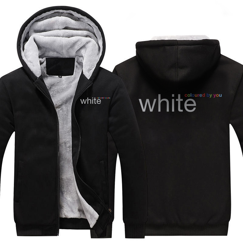 WHITE AIRLINES JACKETS FLEECE SWEATSHIRT