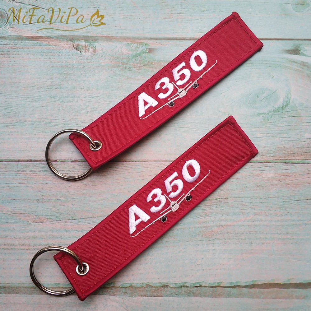 50 PCS A350 EMBROIDERY KEY CHAIN - PILOTSX