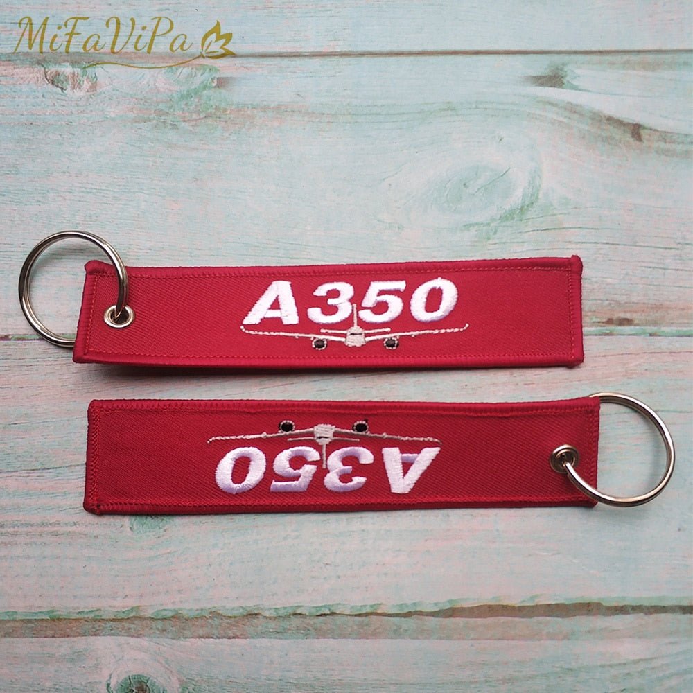 50 PCS A350 EMBROIDERY KEY CHAIN - PILOTSX