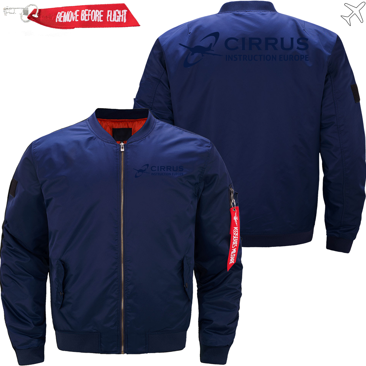 CIRRUS HELICOPTER LOGO BOMBER FLIGHT AVIATOR JACKET