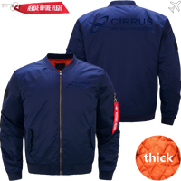 Thumbnail for CIRRUS HELICOPTER LOGO BOMBER FLIGHT AVIATOR JACKET