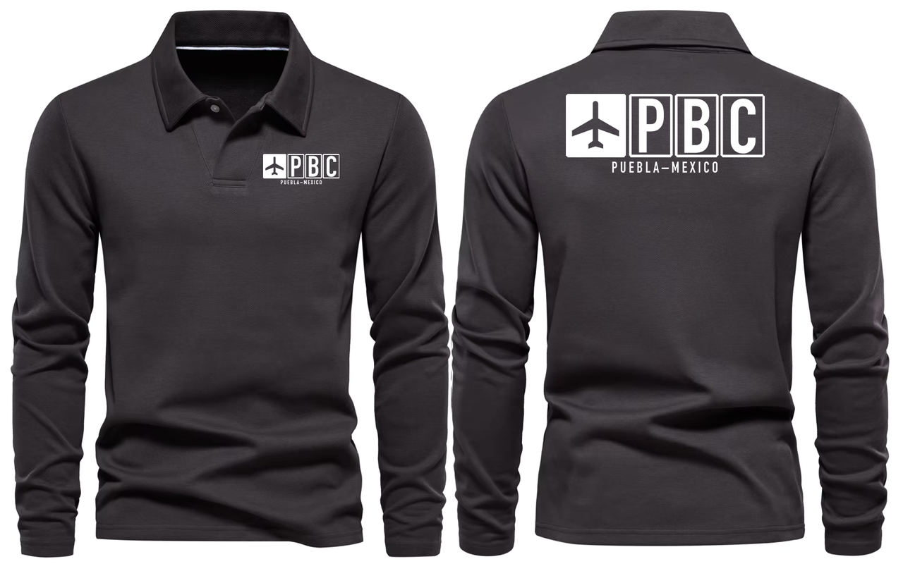 PBC AIRPORT LONG SLEEVE POLO