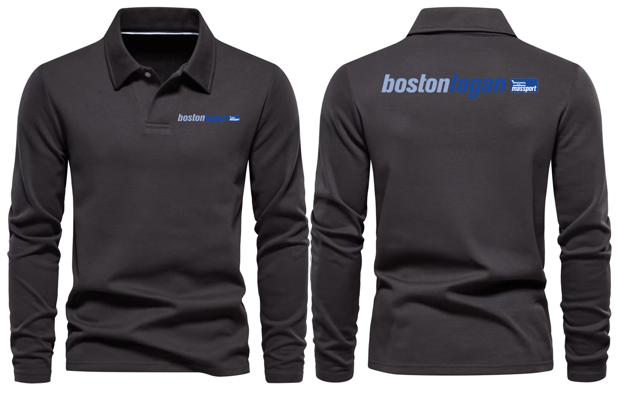 BOSTON AIRPORT LONG SLEEVE  POLO