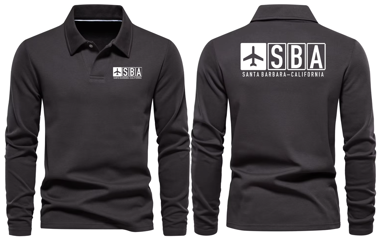SBA AIRPORT LONG SLEEVE POLO
