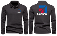 Thumbnail for CESSNA LOGO LONG SLEEVE  POLO