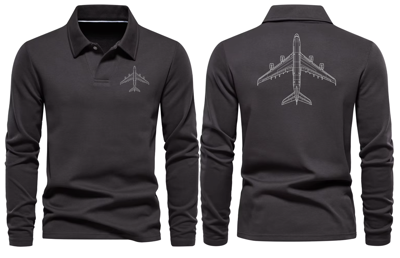 AIRBUS A380 LONG SLEEVE  POLO