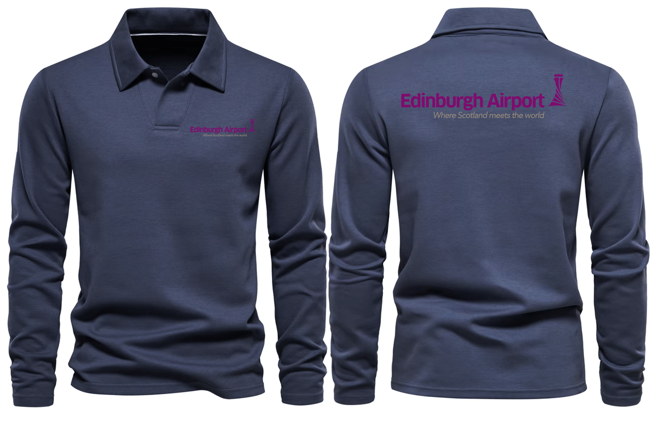 AER EDINBURG AIRPORT LONG SLEEVE  POLO