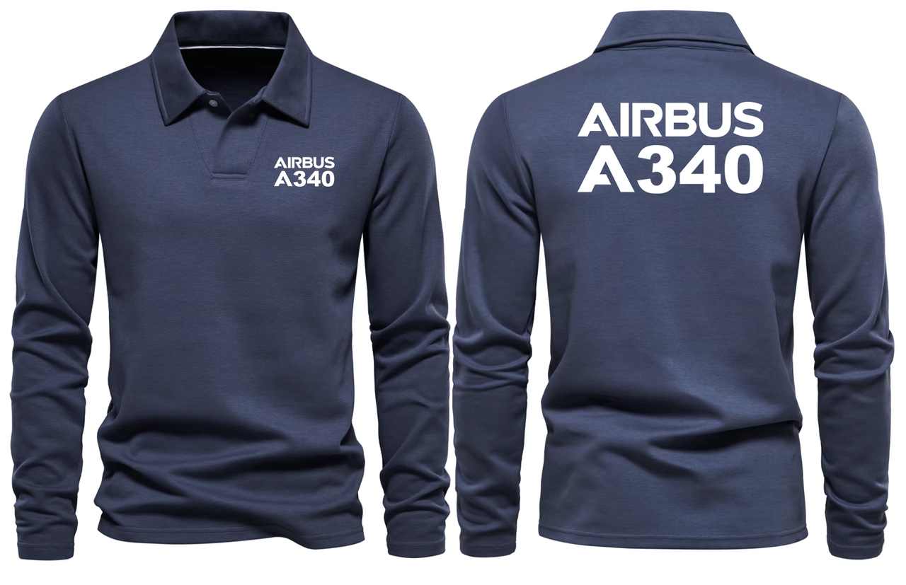 AIRBUS A340 LONG SLEEVE  POLO