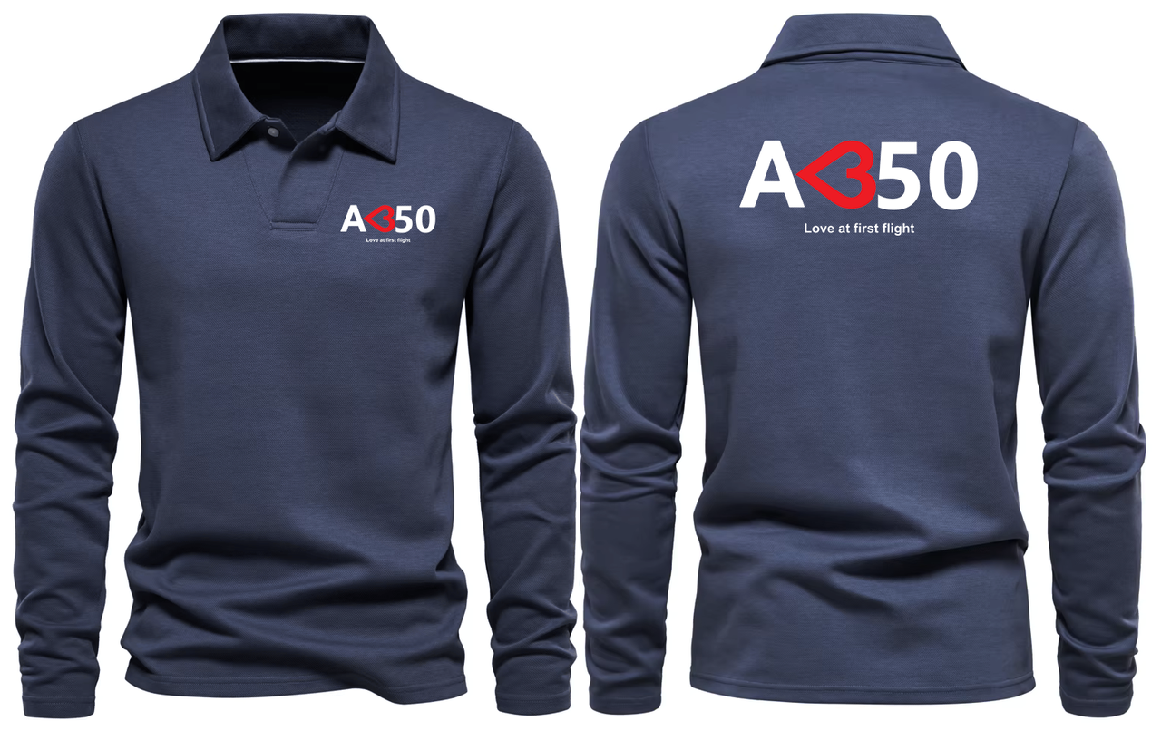 AIRBUS A350 LONG SLEEVE  POLO