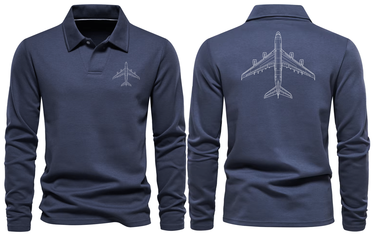 AIRBUS A380 LONG SLEEVE  POLO