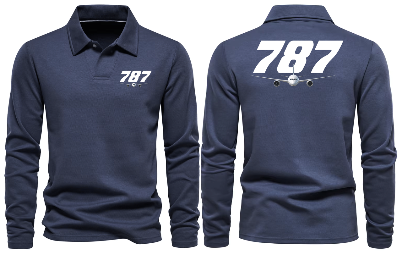 BOEING 787  LONG SLEEVE  POLO