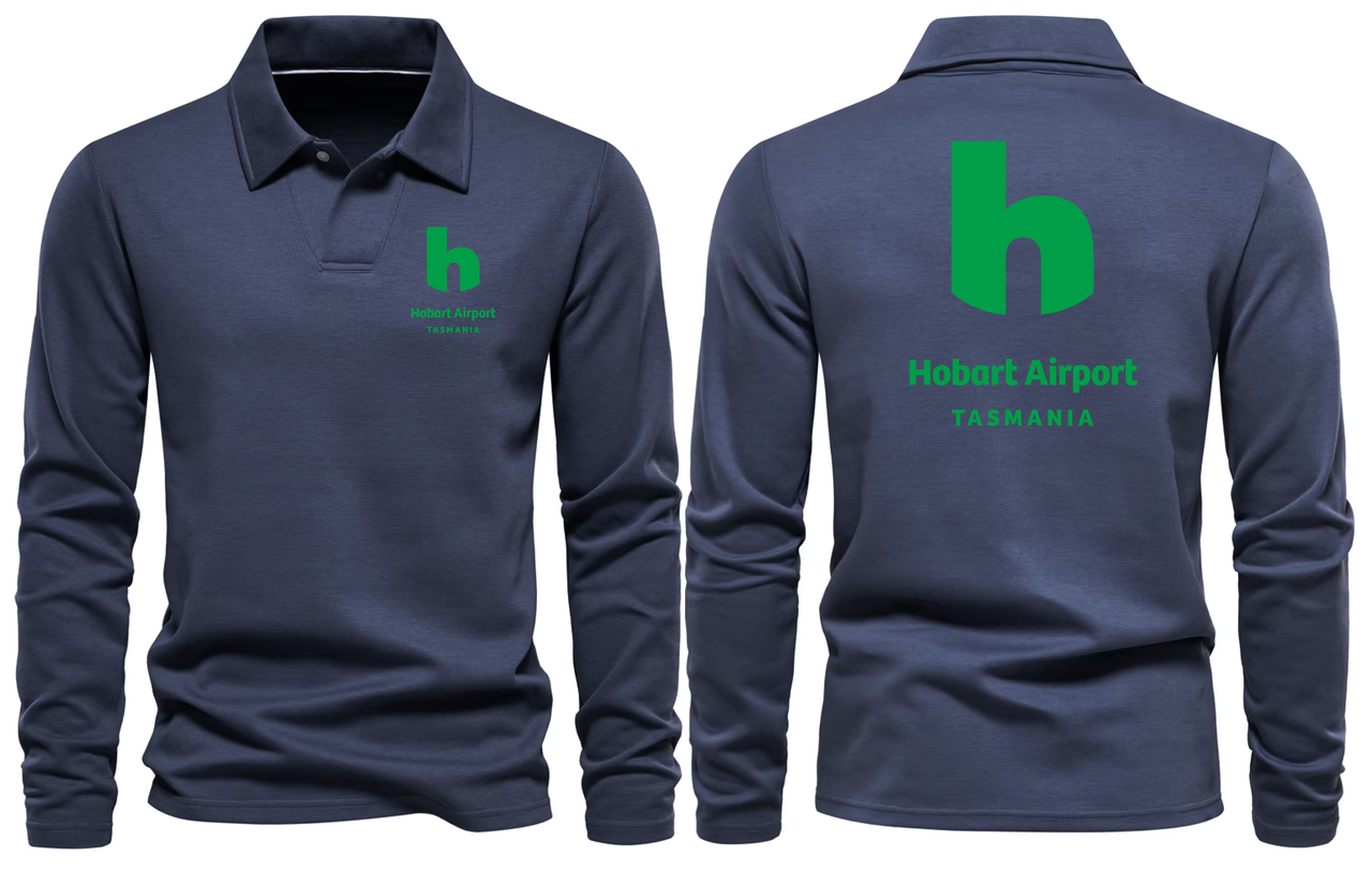 HOBART AIRPORT LONG SLEEVE  POLO