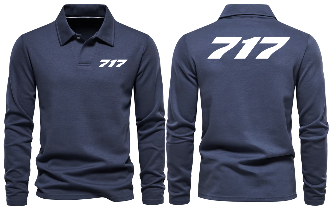 BOEING 717 LONG SLEEVE  POLO