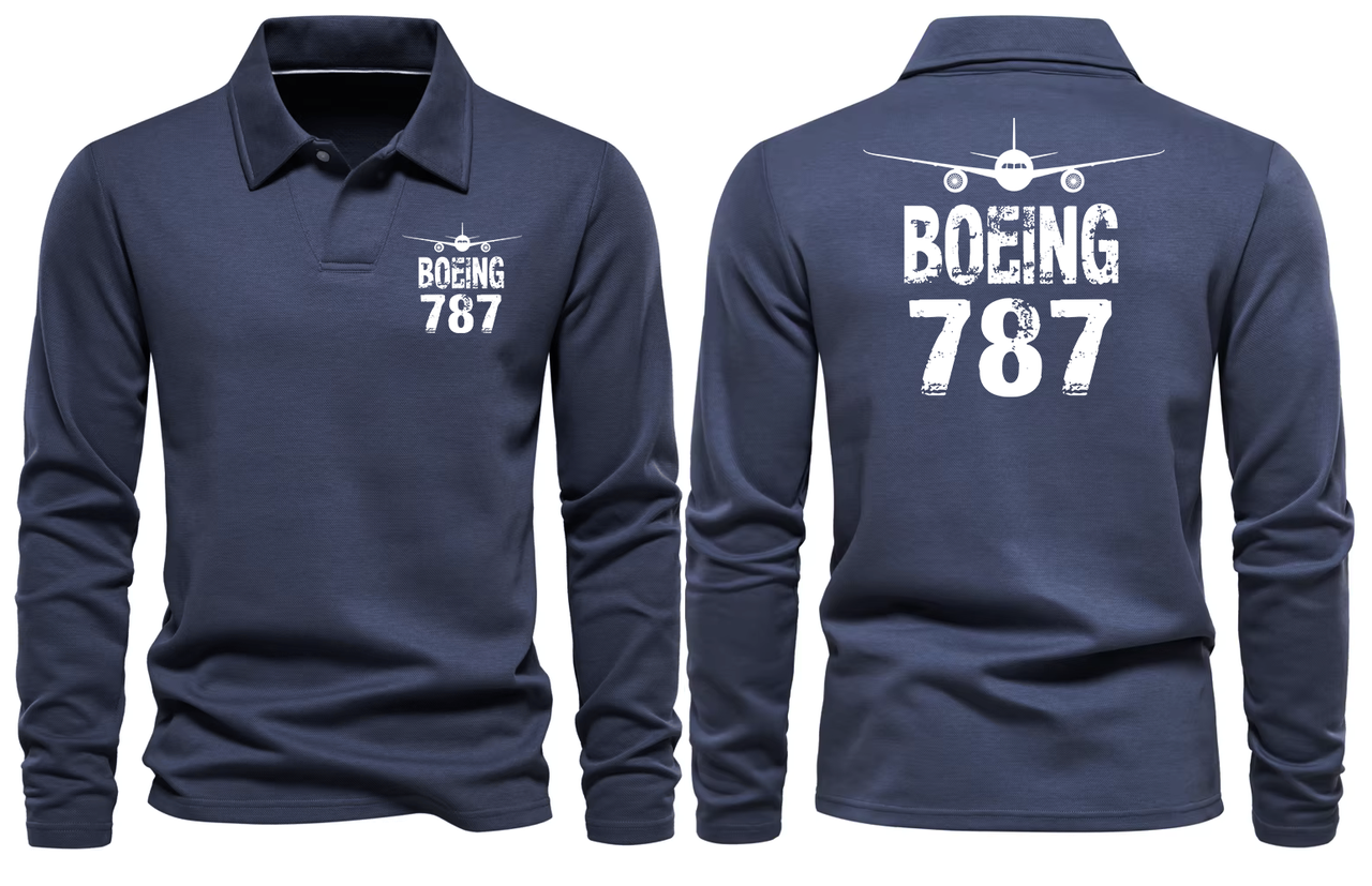 BOEING 787  LONG SLEEVE  POLO