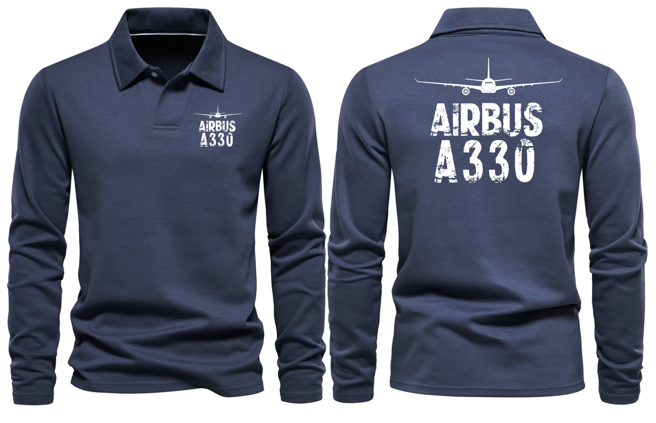 AIRBUS A330 LONG SLEEVE  POLO