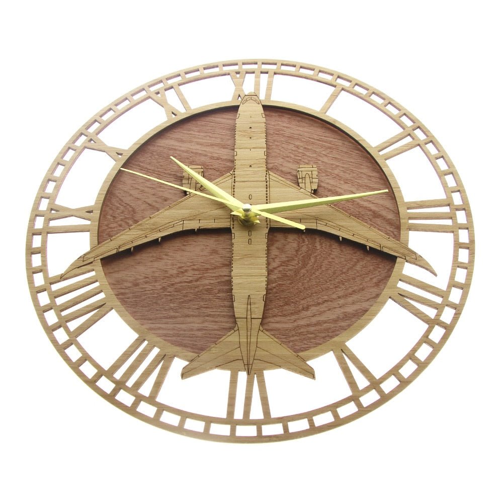 787 DEARMLINER AIRCRAFT WOODEN WALL CLOCK - PILOTSX