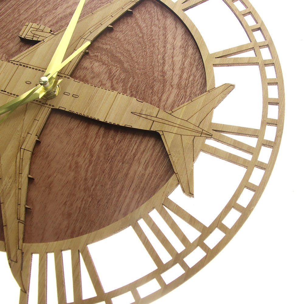 787 DEARMLINER AIRCRAFT WOODEN WALL CLOCK - PILOTSX